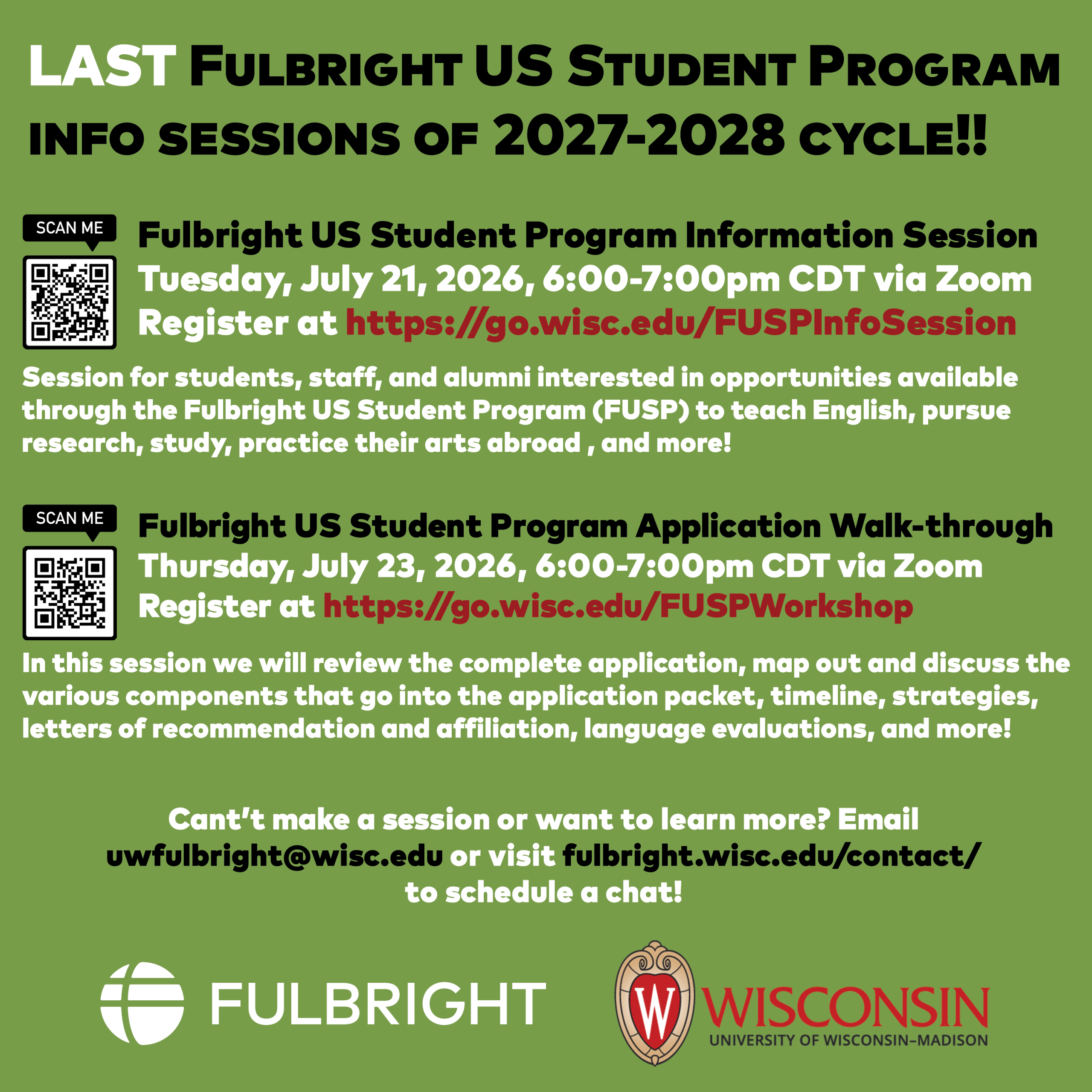 Information and registration details for online sessions to be held on July 21 & 23